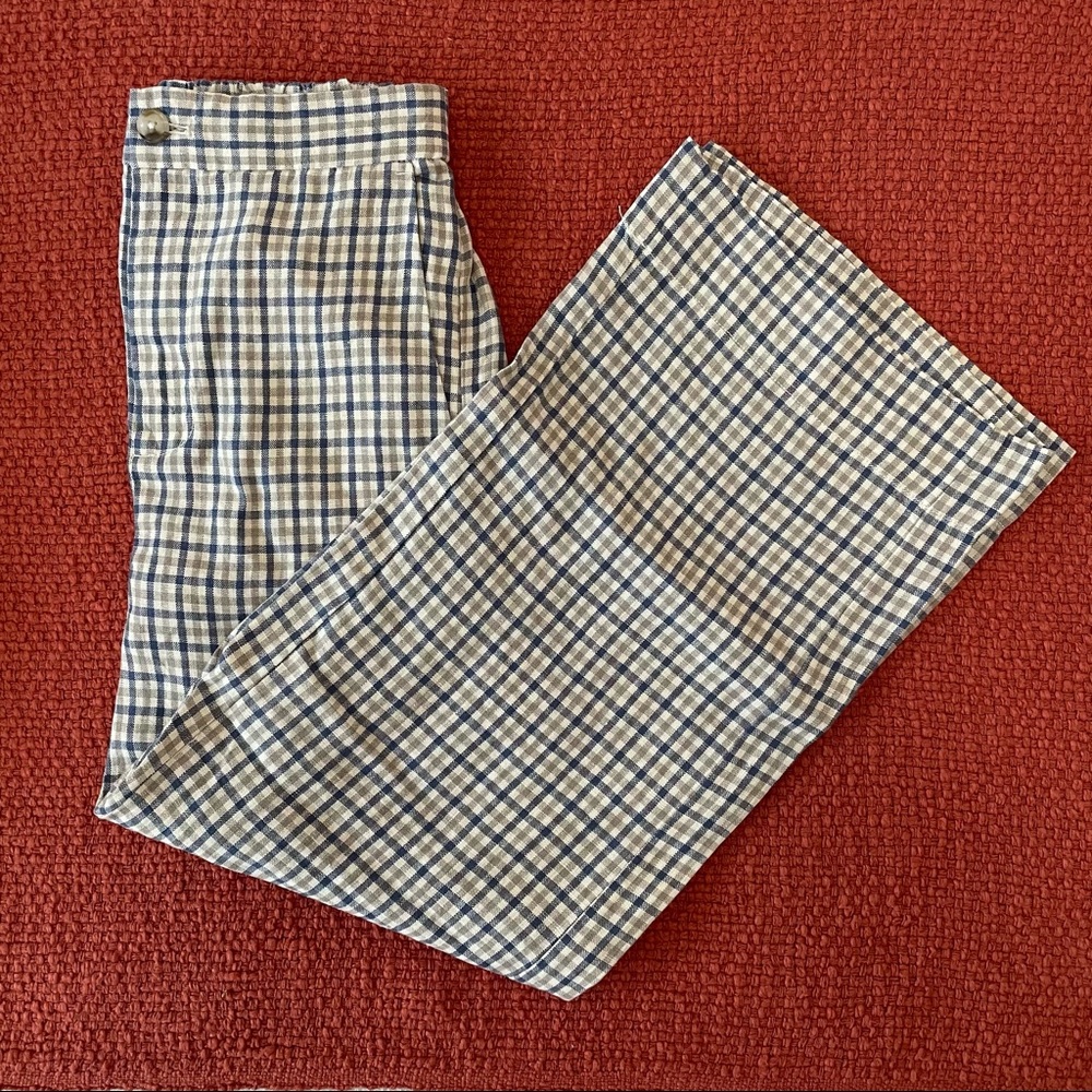 Wide leg linen pants
